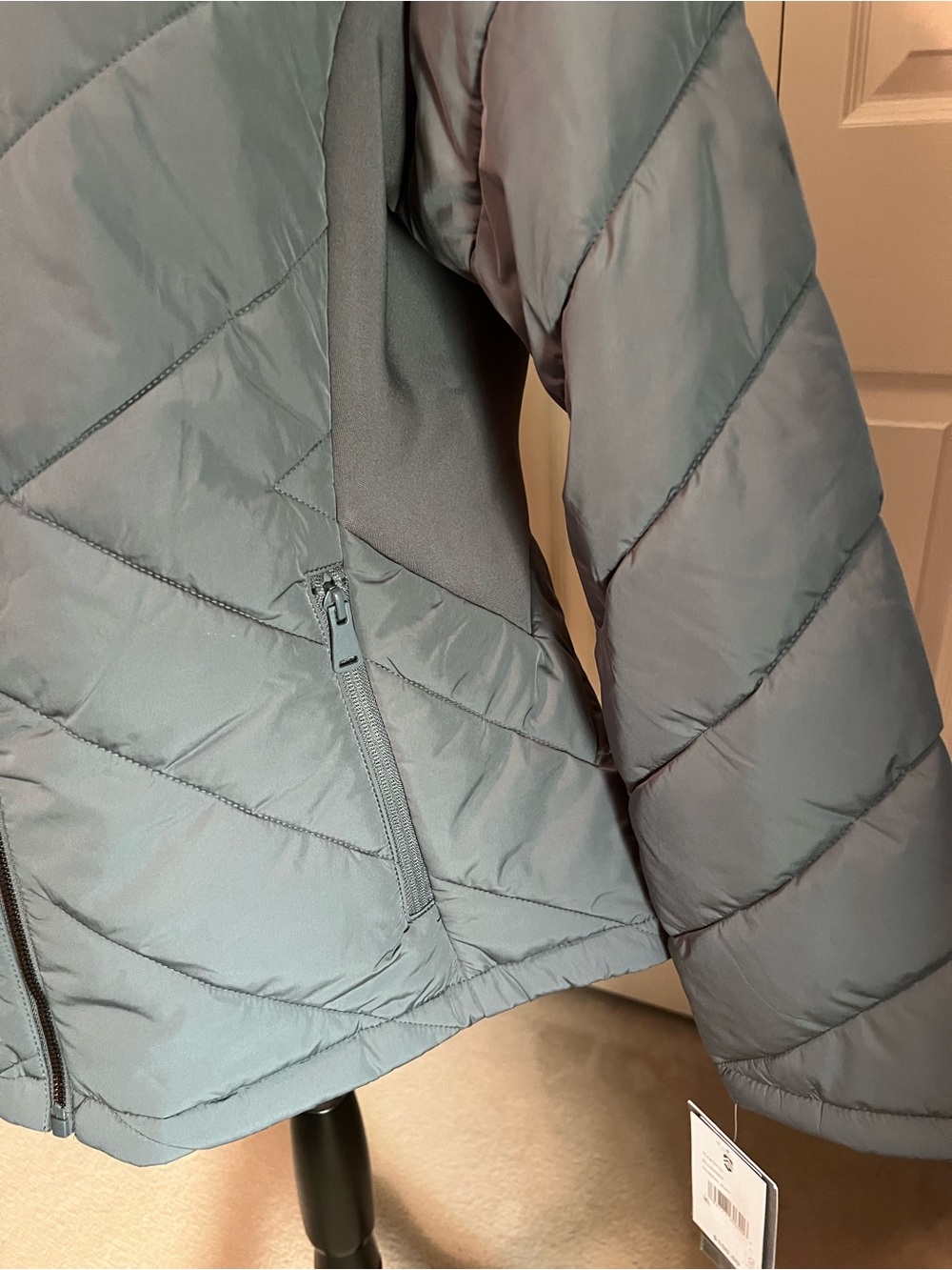 Free Country Quilted Hooded Puffer Hybrid Jacket Women’s Large Sporty Athleisure - Picture 6 of 16